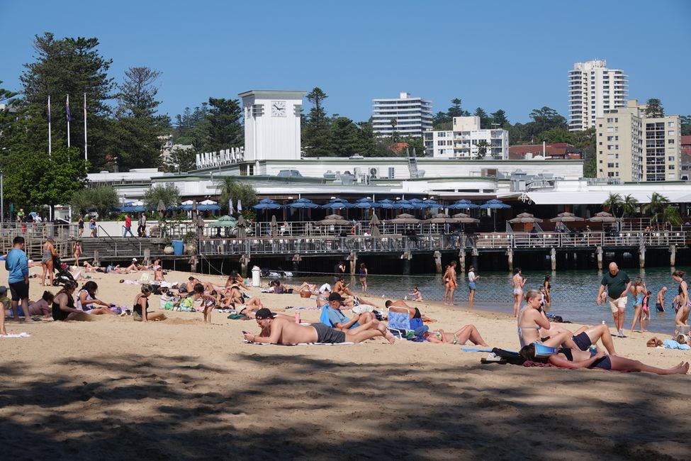 Sulle spiagge di Manly ....