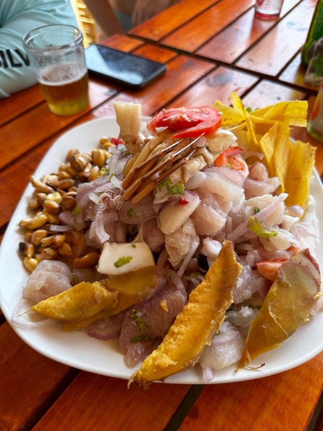 Fresh ceviche at the harbor