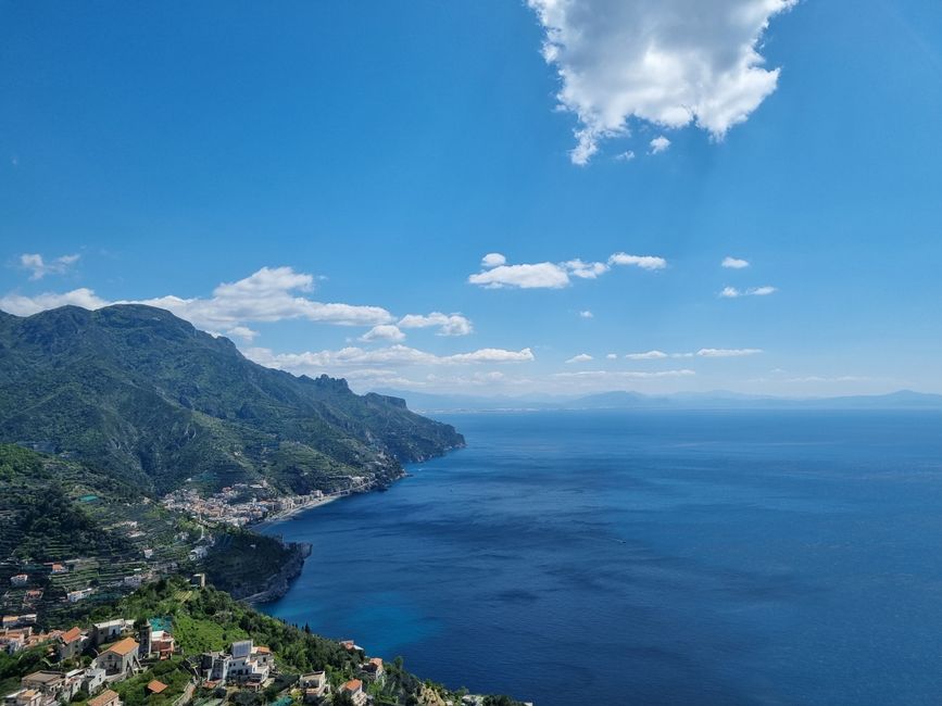 Aussicht von der Bushaltestelle in Ravello