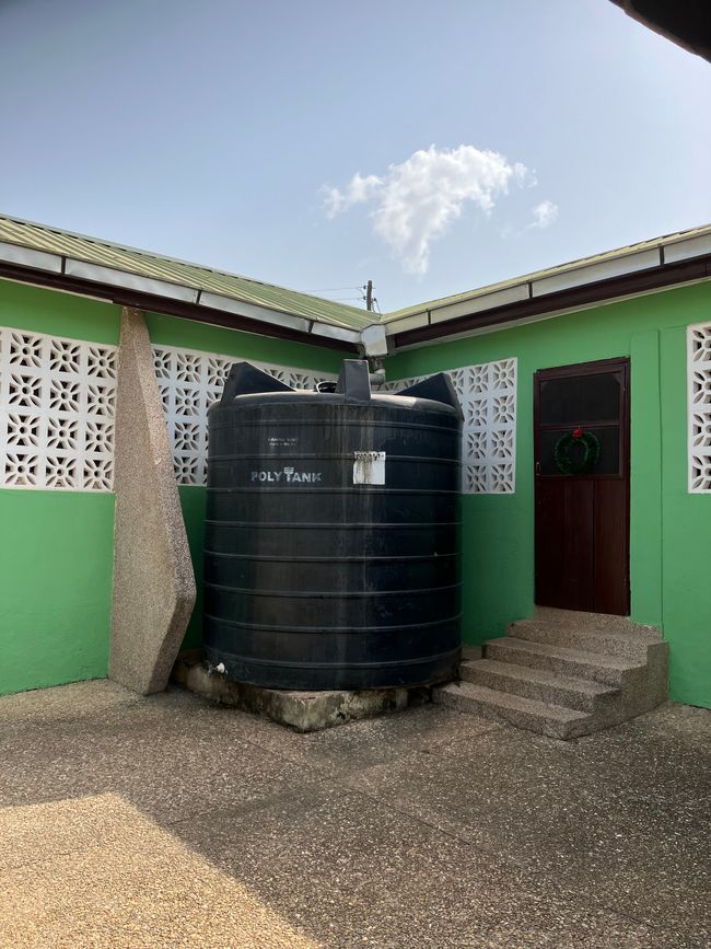 Our water tanks for the bathroom and washing