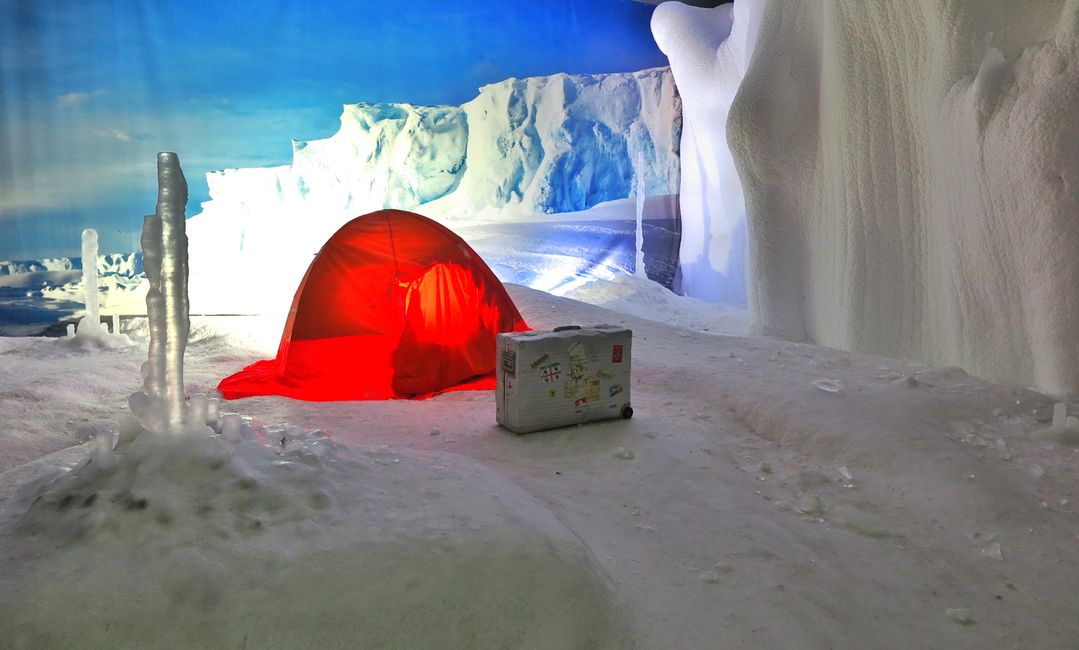 Darstellung der Neumayer Station, im 3 Stunden Takt werden die Daten bspw. Wetter übertragen.