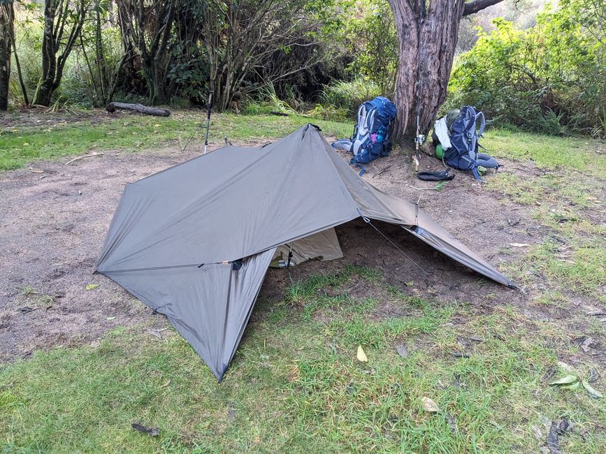 Pitched tarp