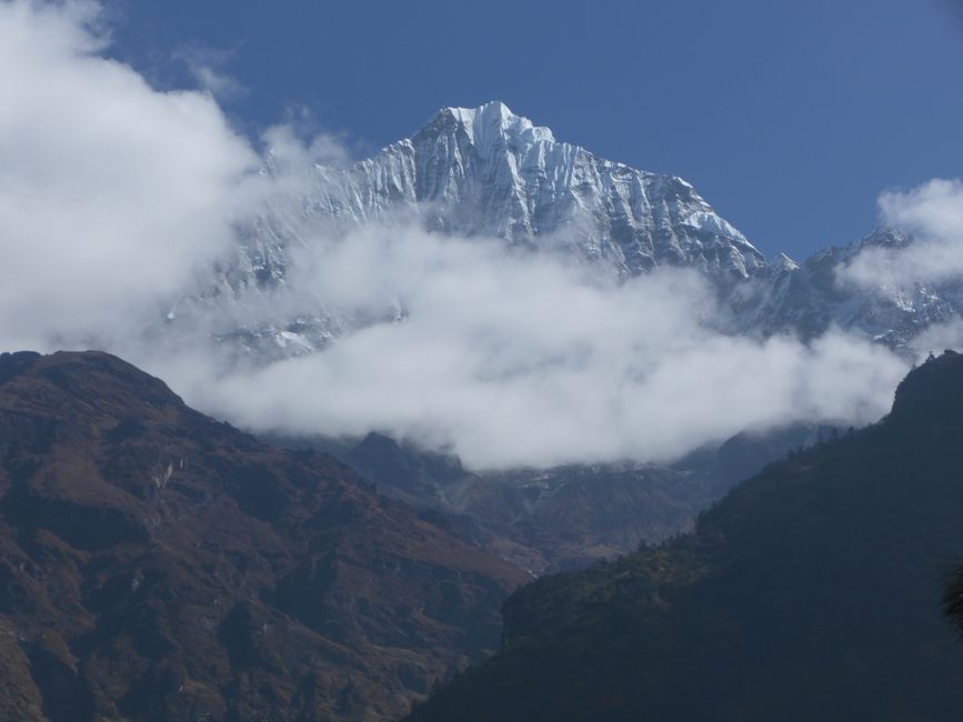 Der Blick auf meinen ersten 6tausender, Thamserku 6623m