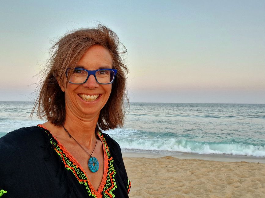 Diving girl on the road