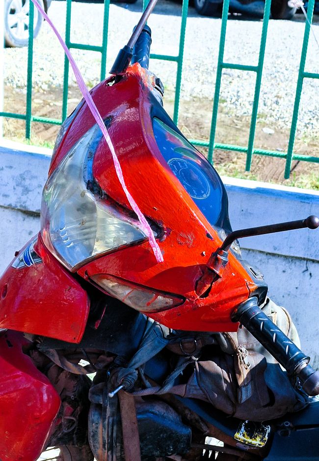 Angemaltes Moped