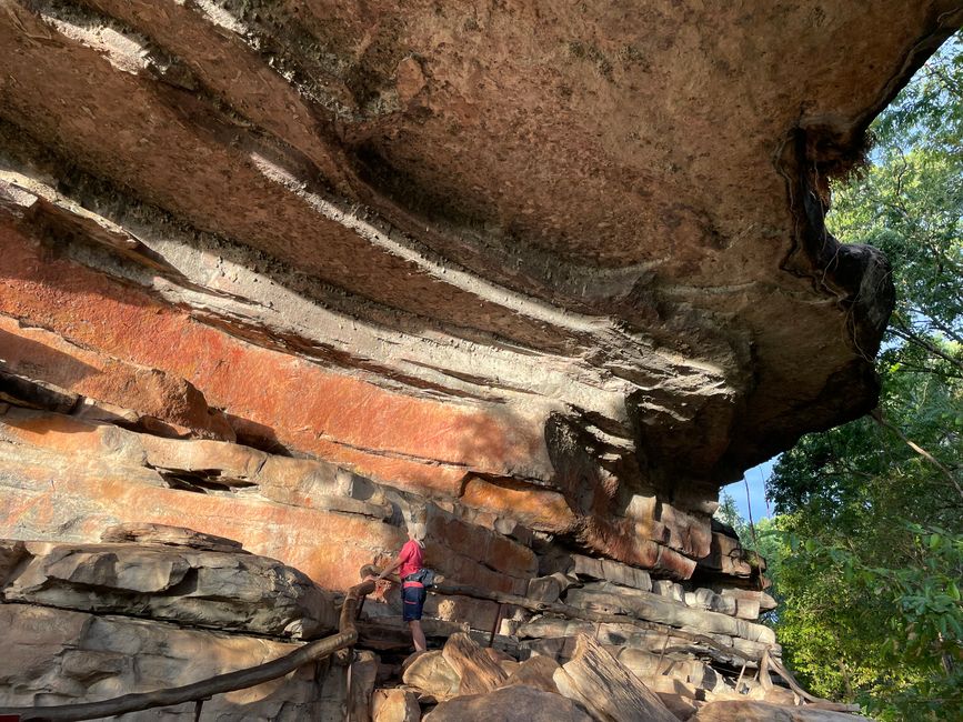 Die Hauptgallerie der Felsmalereien von Ubirr