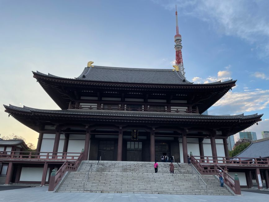 Tokyo Tower e Tempio Buddista Zojo-ji