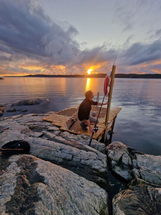 Schweden 11. Tag - Klädesholmen, Einkaufszentrum Torp, Angeln
