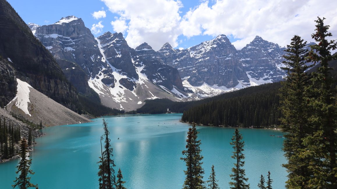 View of Lake Louise and Mirror Lake