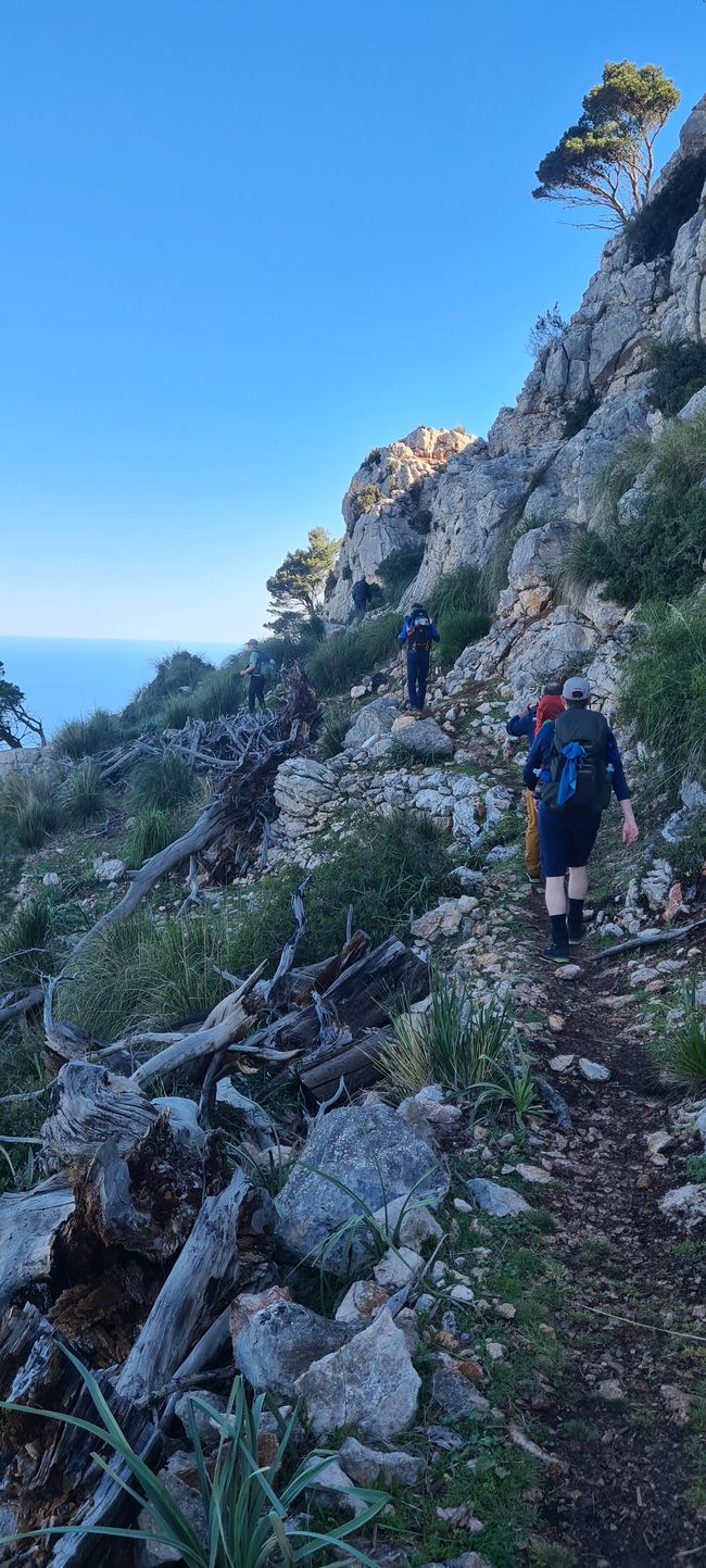 Der erste Anstieg von Finca Ses Fontanelles nach Estellencs