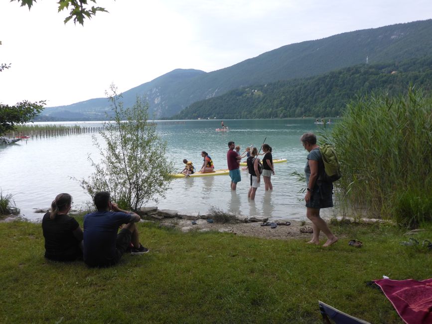 Dann das erste erfrischende Bad im Lac Aiguebelette 