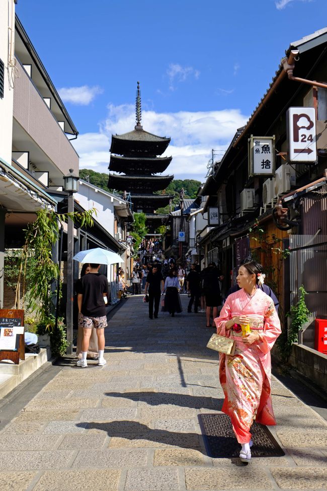 Die alte Kaiserstadt Kyoto wurde glücklicherweise vom Zweiten Weltkriegs verschont.