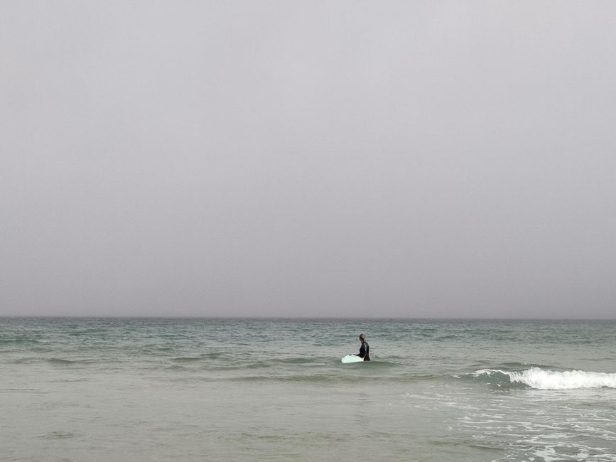 Surfing à la playa de Luaña