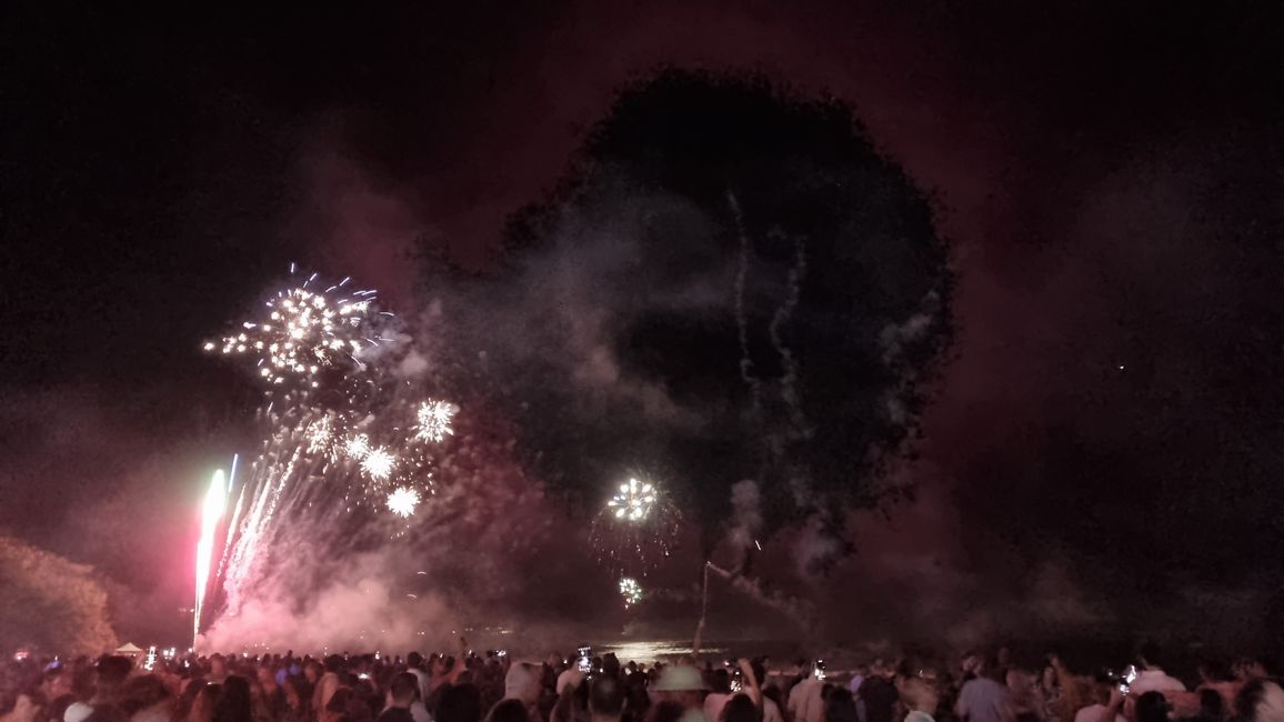Fête de la Saint-Sylvestre sur la plage