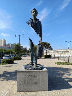 Die Skulptur "Bleu de Chine" 