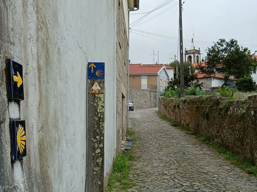 Camino through village 