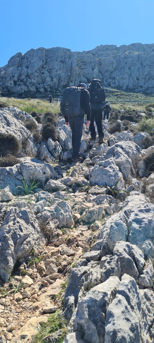 Der erste Anstieg von Finca Ses Fontanelles nach Estellencs