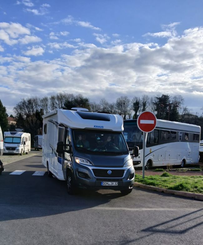 Abfahrt vom Stellplatz 