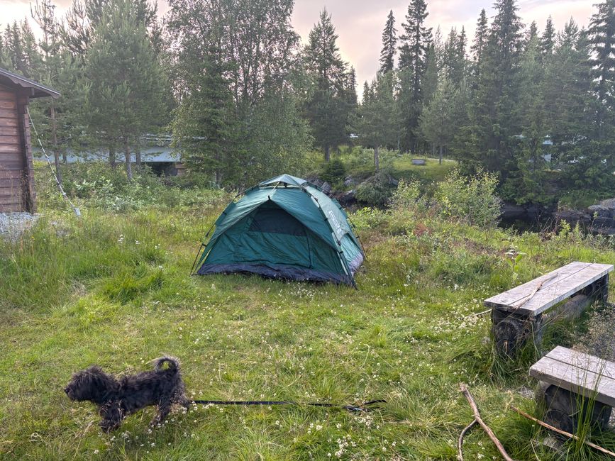 Lugar de acampada junto al lago