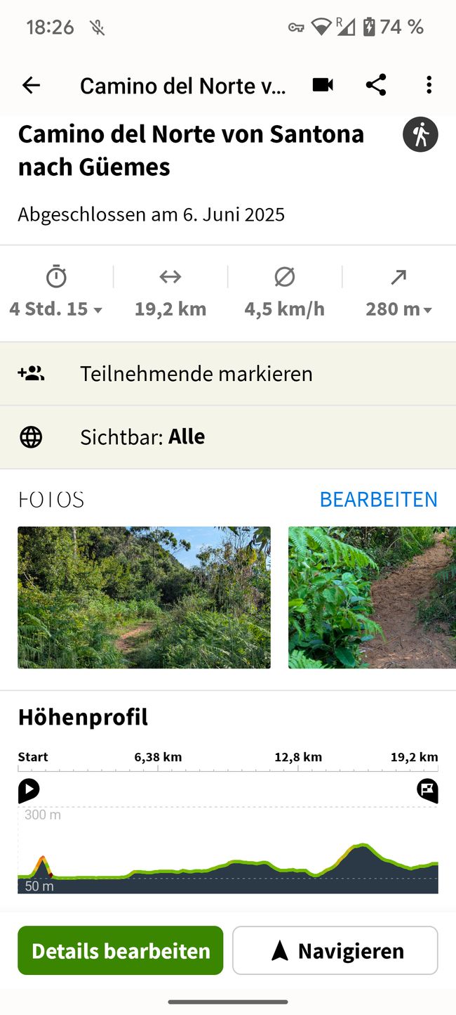 5. Etappe Camino del Norte von Santona nach Güemes