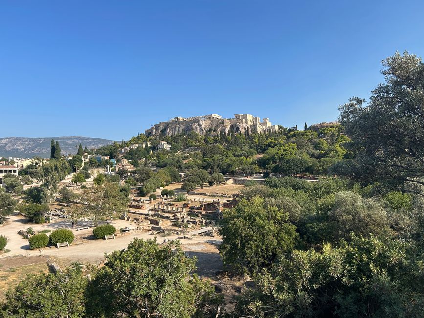 Blick auf die Akropolis