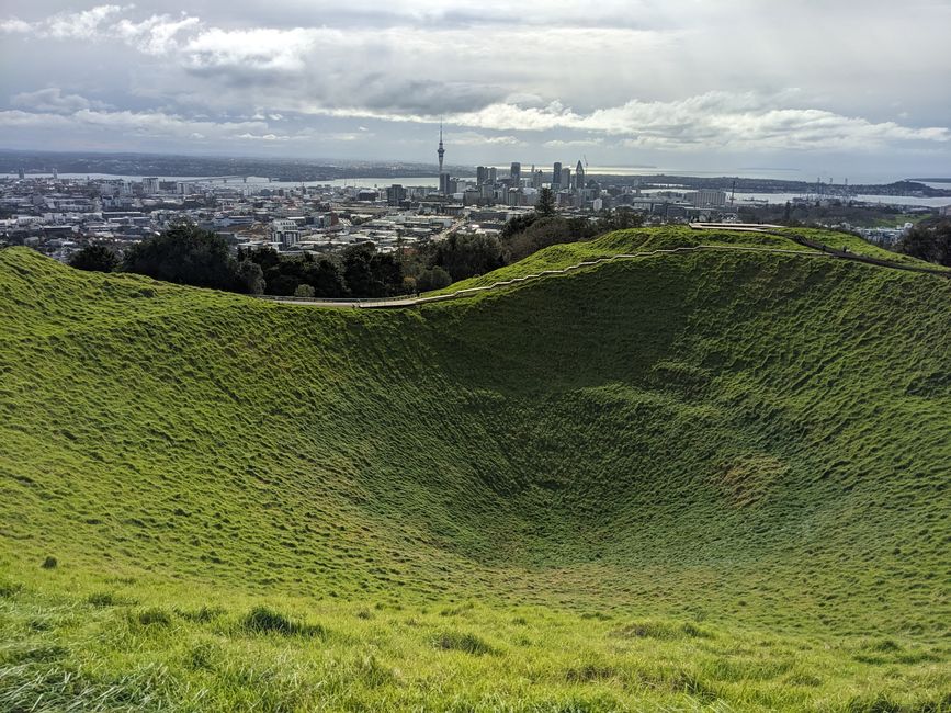 View of the city from Mt Eden.