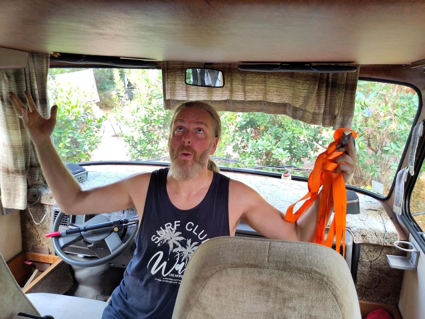 Repair, clear the deck and back to the beach