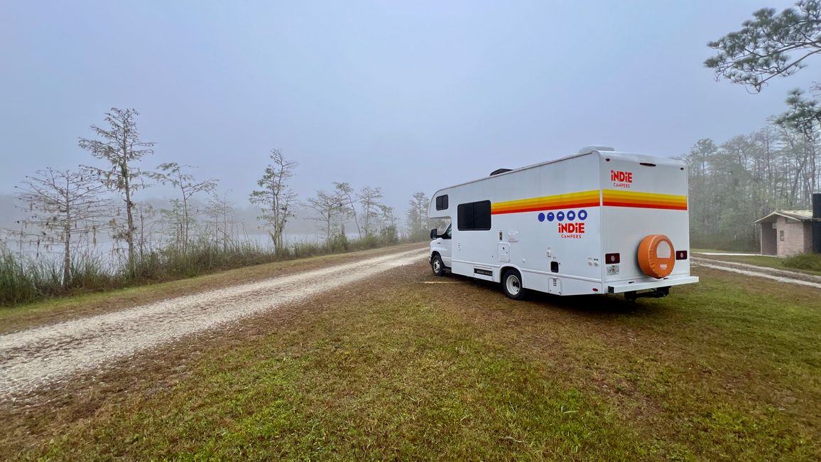 Le matin au camping