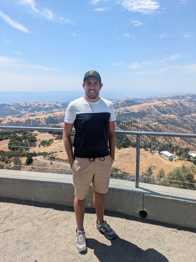 Julian at the lookout point of the Lick Observatory