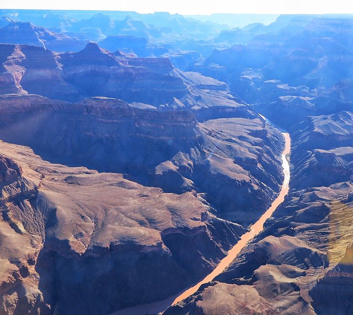 Das Coloradoflußbett im Grand Canyon.
