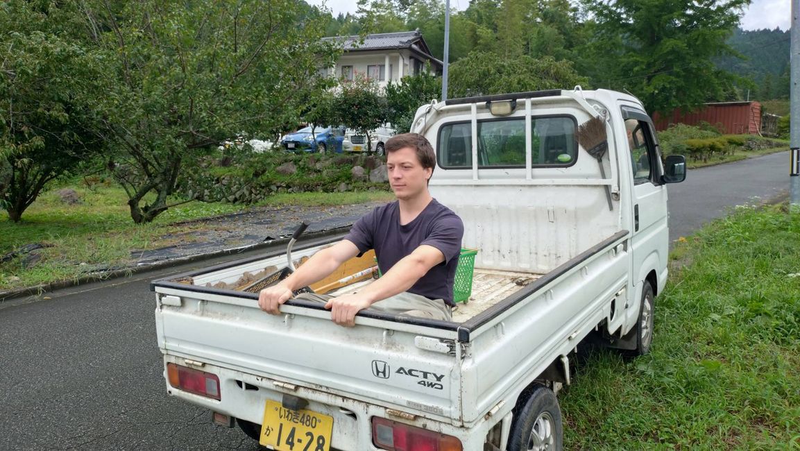 Ich in dem typisch japanischen Truck