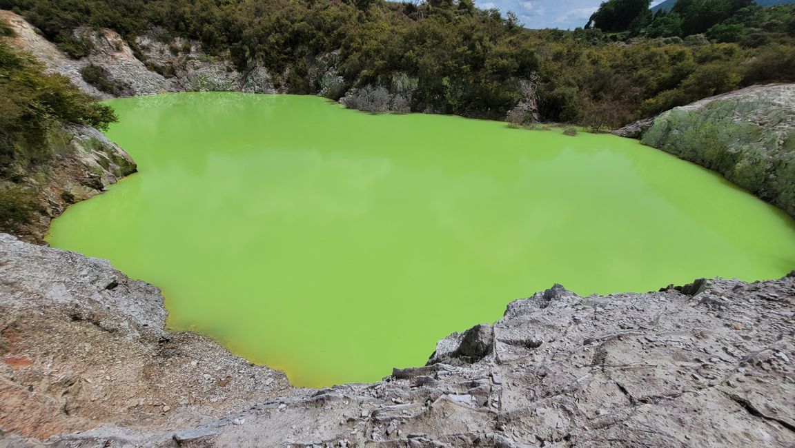 In Wai-O-Tapu National Park and at Lady Knox