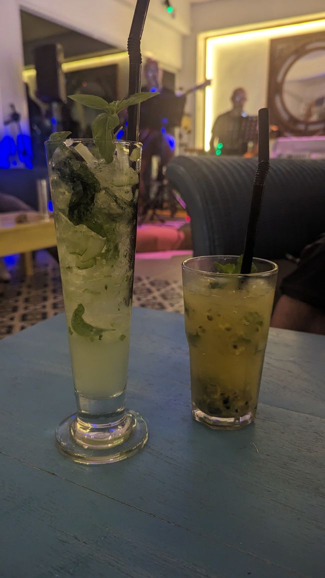 Cucumber Cooler and Passion Fruit Mojito