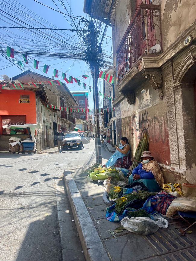 Escena callejera en La Paz