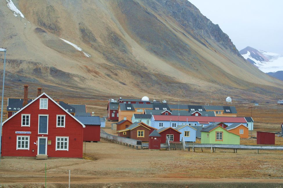 Ny Ålesund, bei konstanten -10° wachsen keine Bäume mehr. Ny Ålesund hat 40 Einwohner.