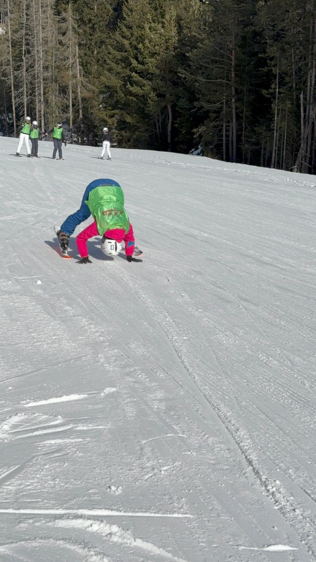 Rolle auf der Piste 