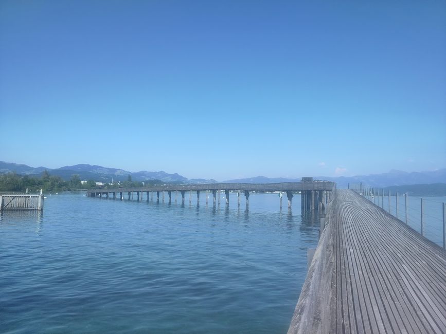 Steg über den Zürichsee nach Rapperswil