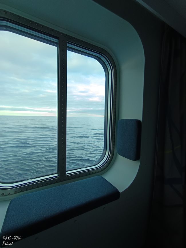 Blick aus dem Fenster unserer Kabine 