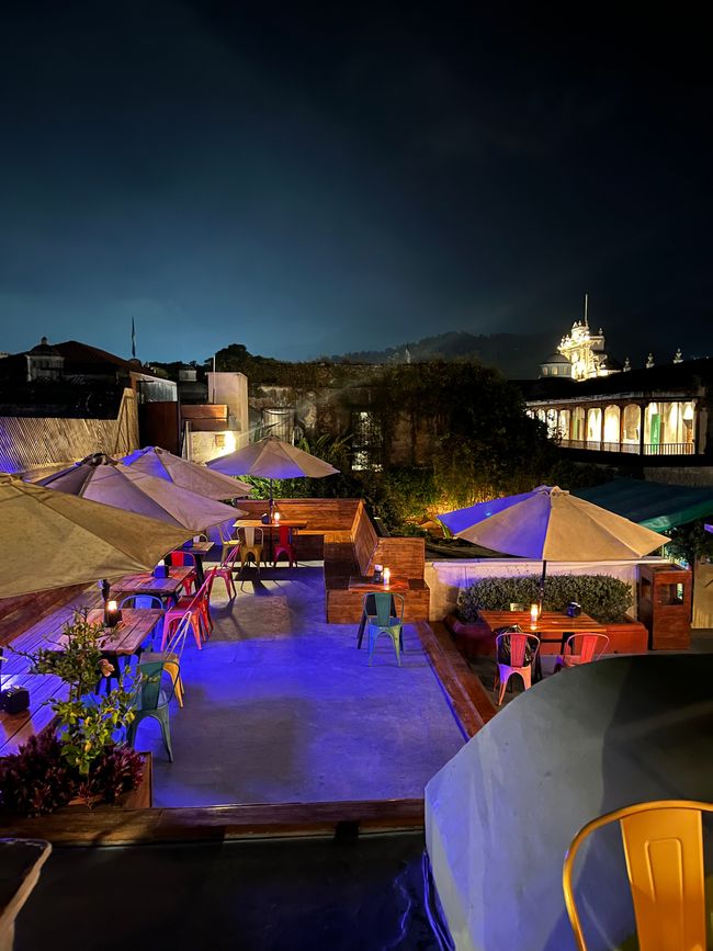 Die Dachterrasse vom Hostel