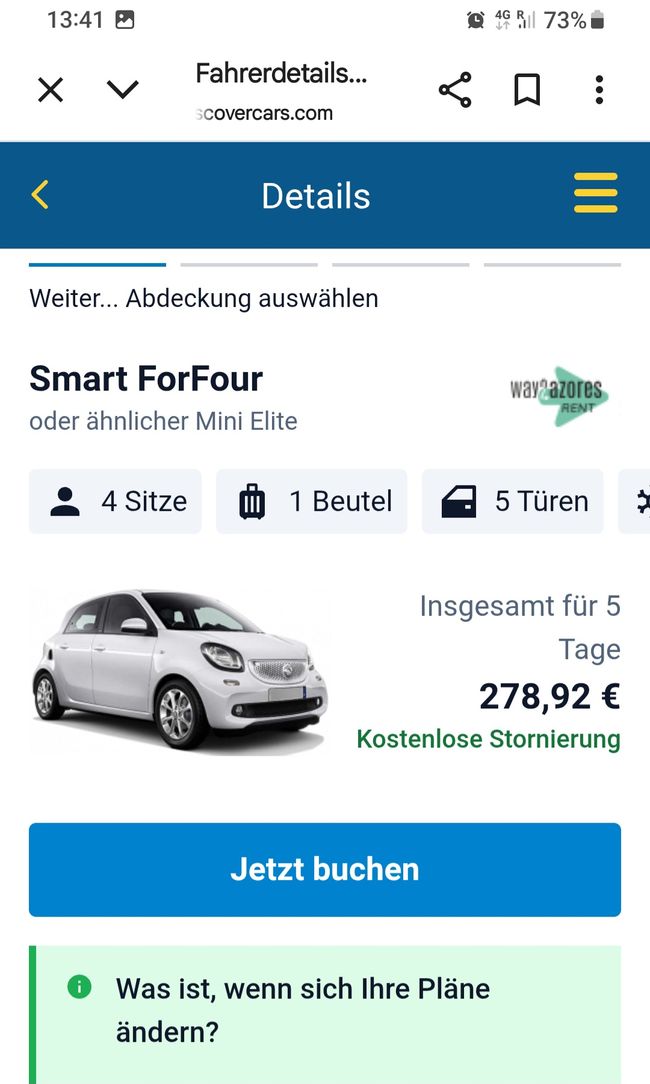 Buchen wir einen Leihwagen? 