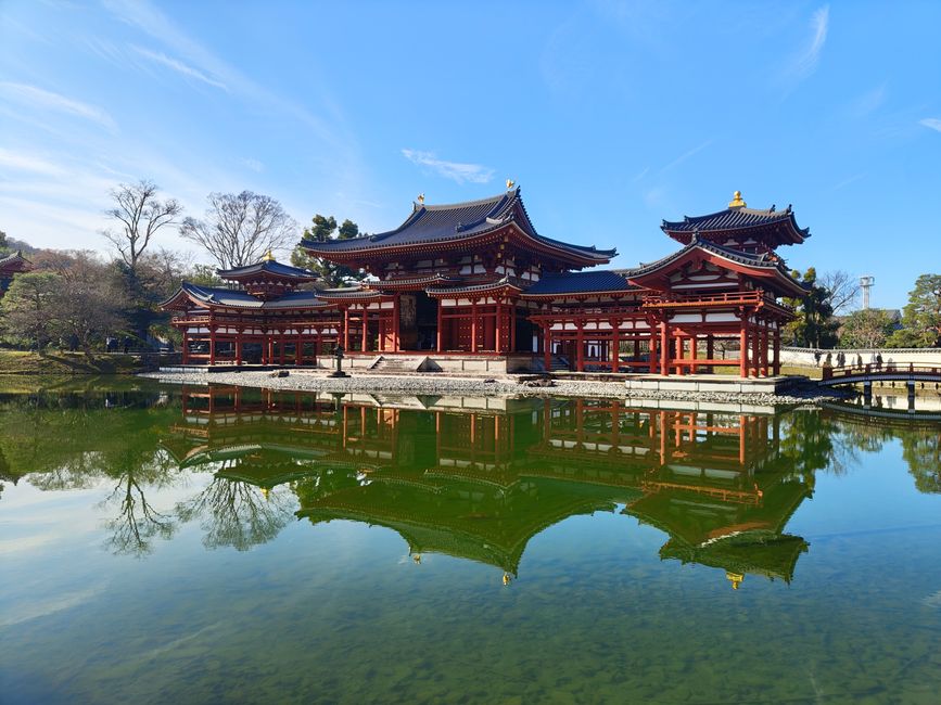 Die Phönix Halle im Byōdō-in-Tempel von außen