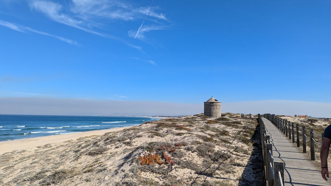 Second stage on the Camino Portugues da Costa from Povoa Varzim to Apulia Praia