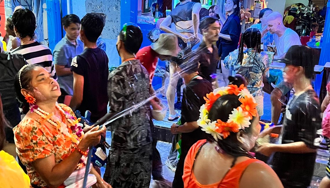 Wasserschlacht zu Songkran