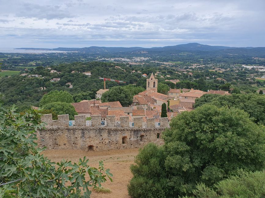 View from the castle to Grimaud