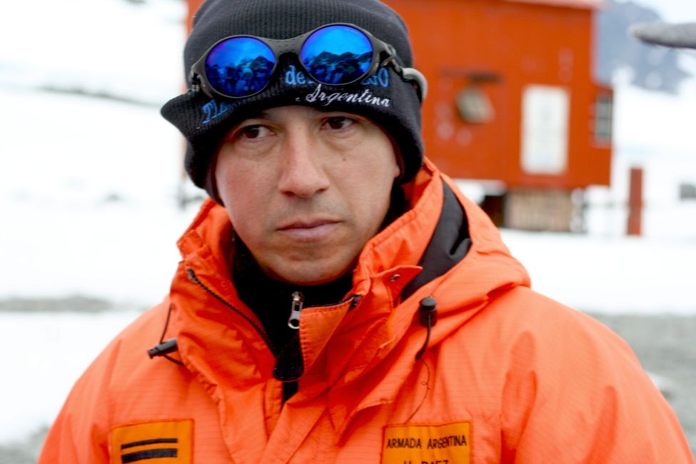 Membres du personnel de la station de recherche argentine