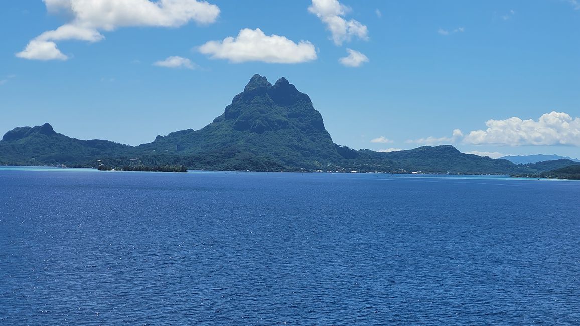 Esnórquel con raya y tiburones en el agua turquesa frente a Bora Bora.