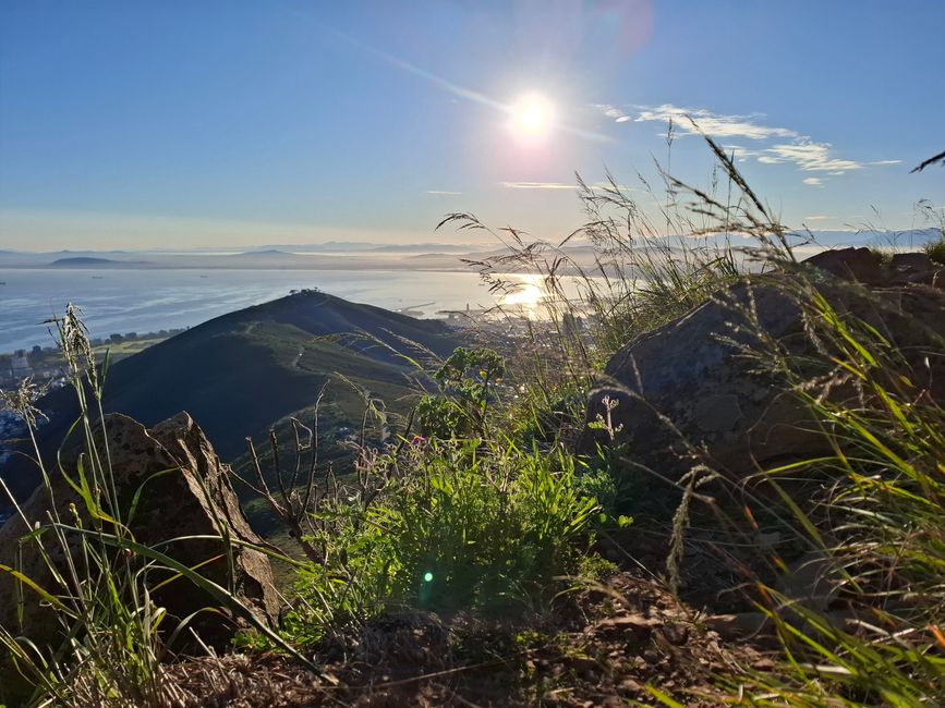 Senderismo en la cima de Lion's head