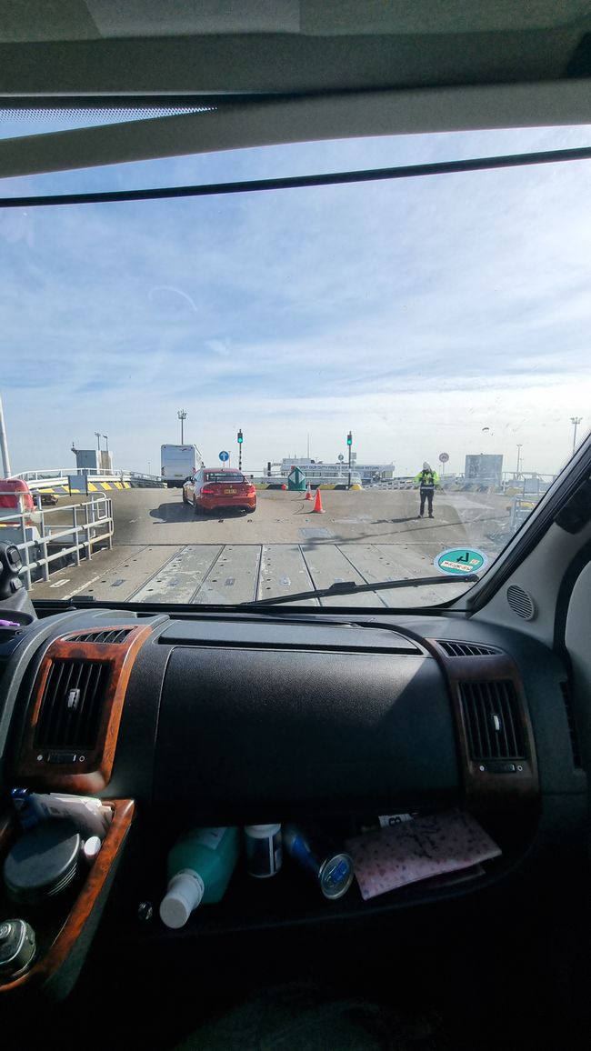 Abfahrt Fähre in Dünkirchen(Belgien)
