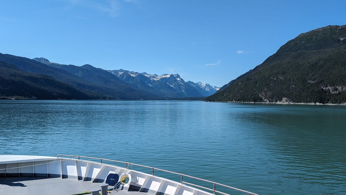 Day 23: Skagway - Haines: the big sweating in Alaska begins!