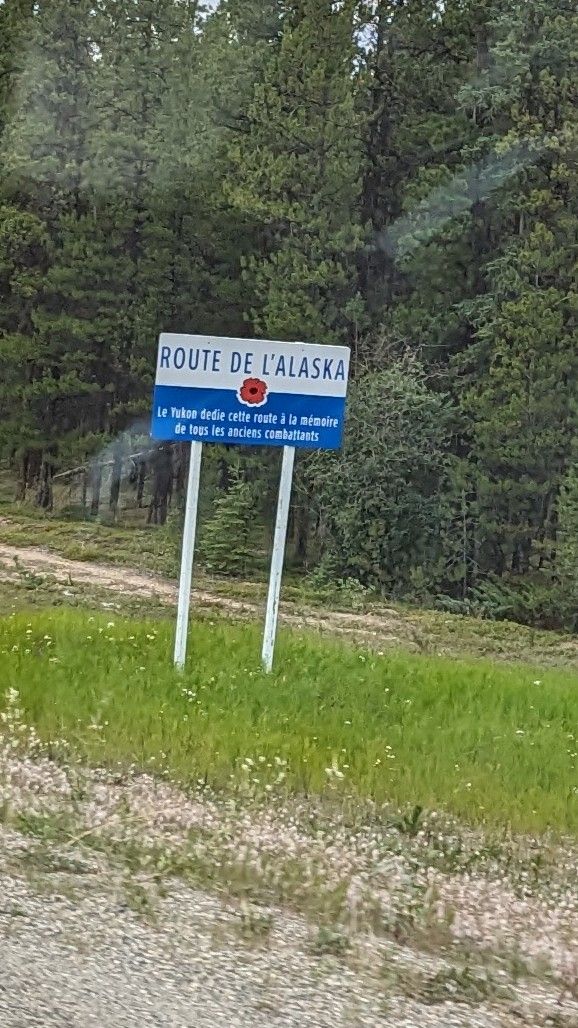 Construction work on the Alaska Hwy